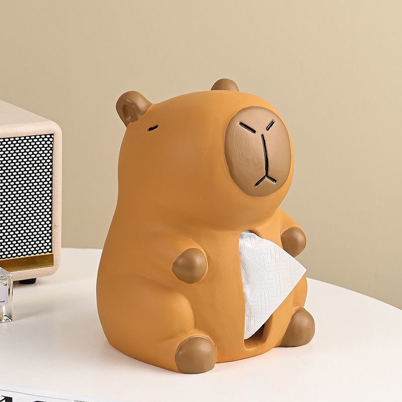 新品(送料無料) カピバラ ティッシュケース 水豚 動物 磁器 北欧雑貨 キャラクター カピバラ ティッシュボックス ティッシュカバー拍卖