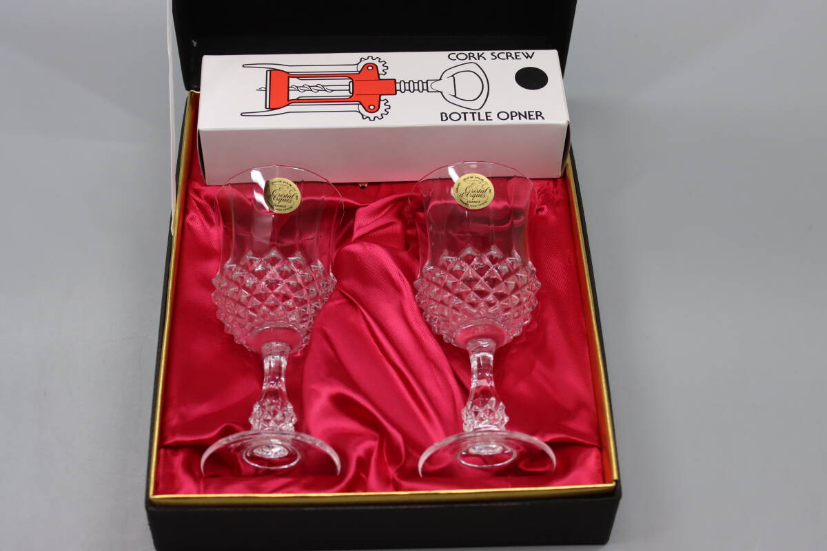 AZABU TATUSMI クリスタルワイングラスセット オープナー 箱付拍卖