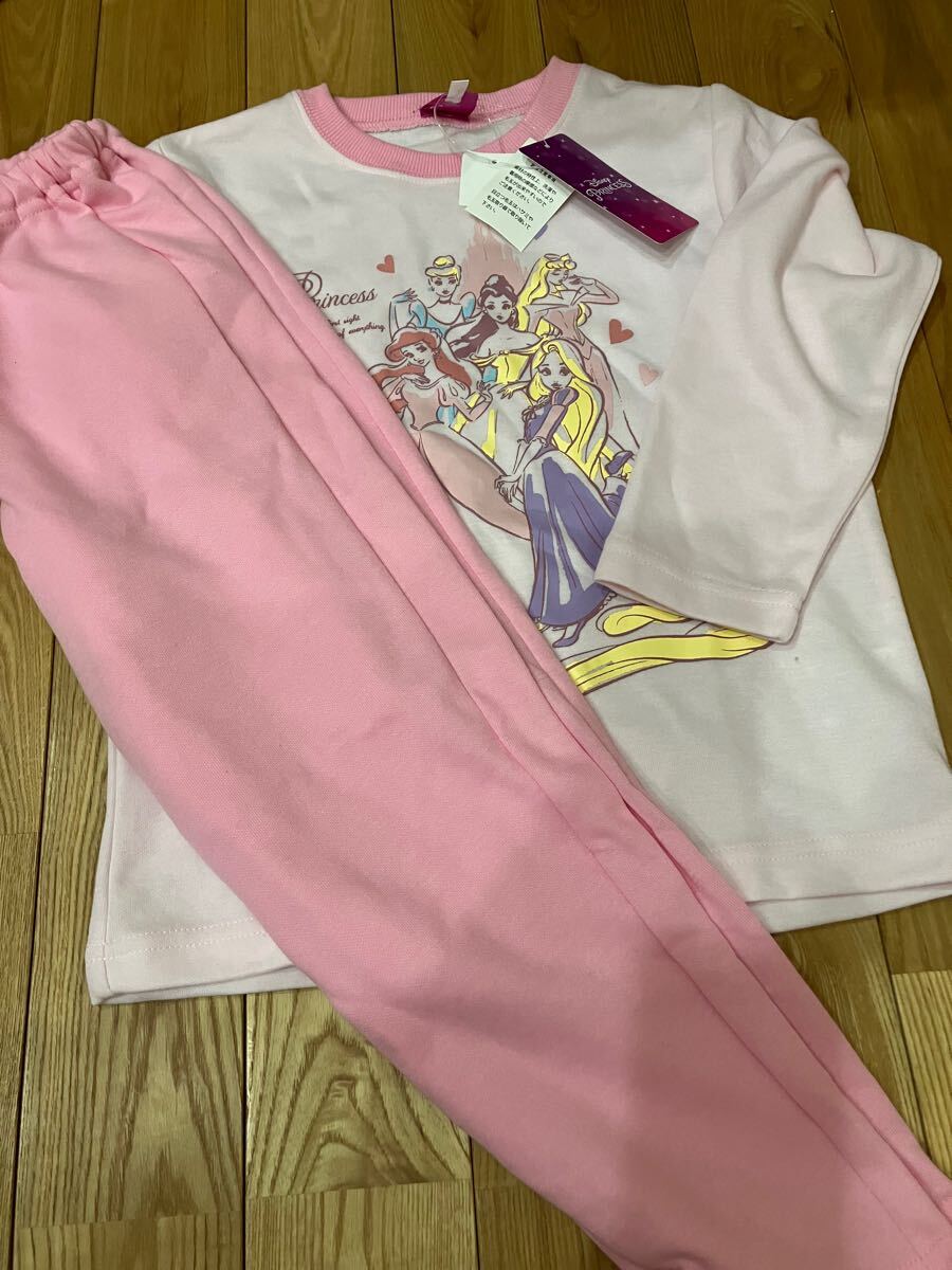 ディズニー プリンセス パジャマ 120 女の子 長袖 長ズボン ピンク キッズ 上下セット拍卖