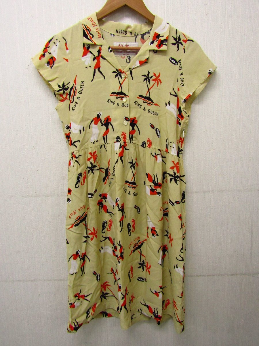 Aloha Blossom アロハブロッサム ワンピース 半袖 KING&QUEEN レーヨン サイズ:2 ∩FL1110拍卖
