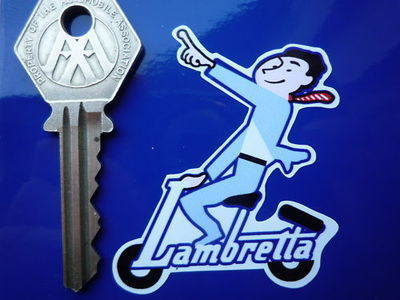 Lambretta ランブレッタ 60mm x 65mm 車 バイク ステッカー デカール 送料無料拍卖