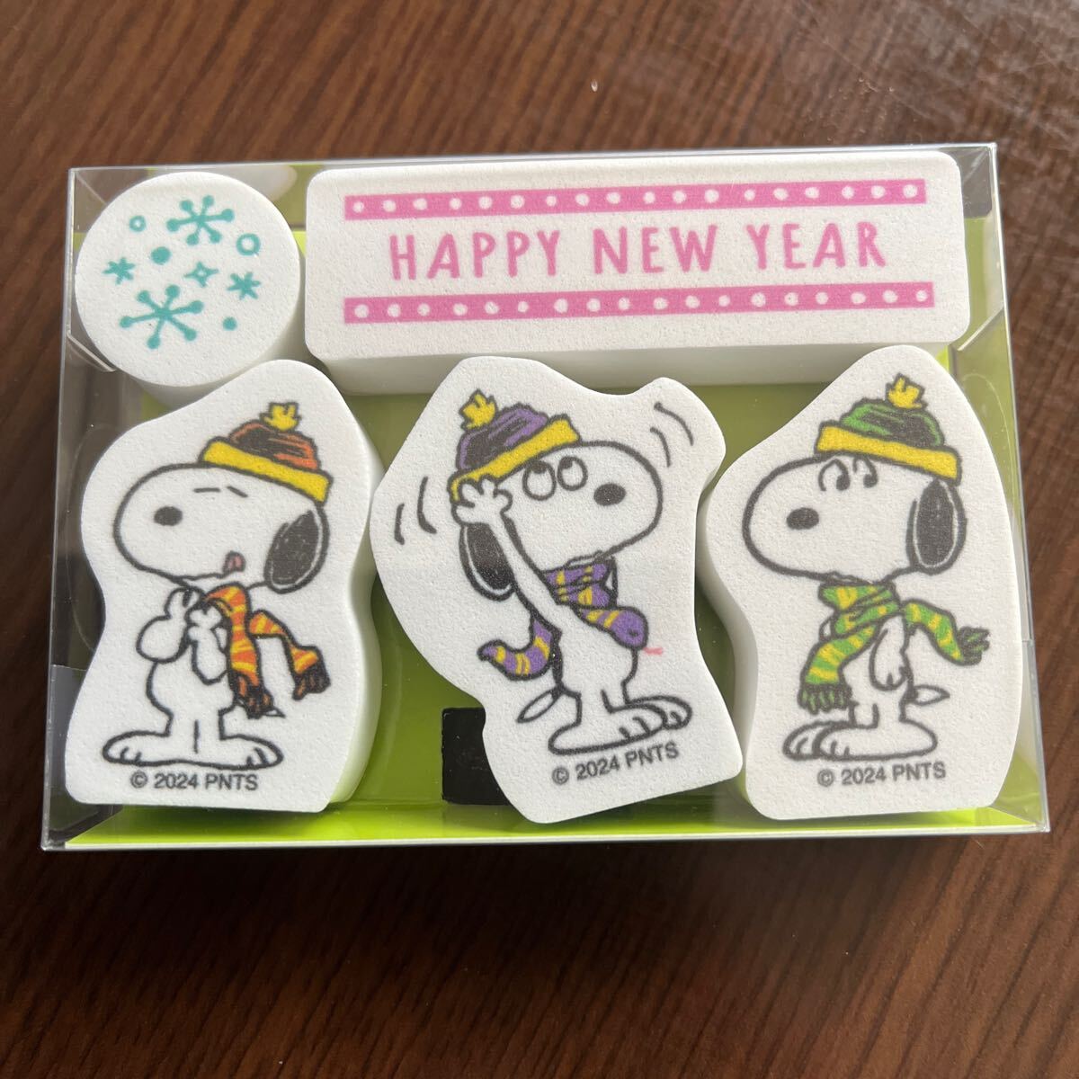 送料込!こどものかお スヌーピー クラフトスタンプセット 年賀 年賀状 スタンプ はんこ拍卖