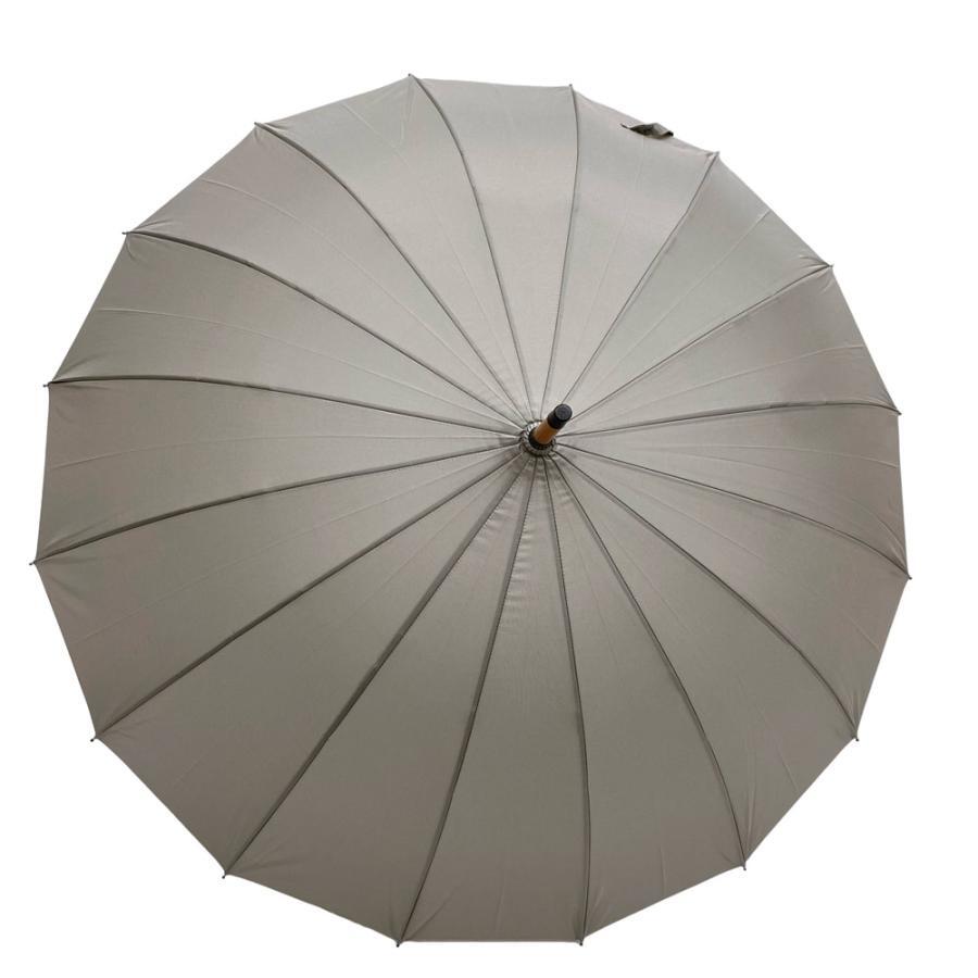 ジャンプ傘 和傘 16本骨 ポンジー #530 直径94cmのワイドサイズ グレー(灰)x1本拍卖