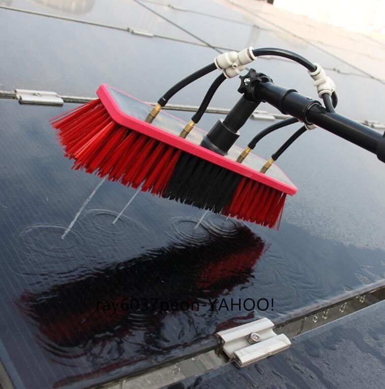 ☆高所掃除ブラシ 外壁掃除ブラシ 長さ3.6m 給水伸縮ブラシ 業務用 太陽光パネル掃除 外壁洗浄 取り外しが簡単拍卖