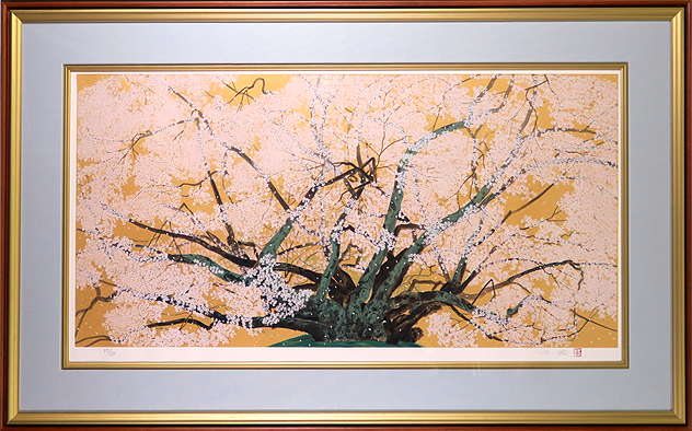 中島千波(素桜神社の神代桜)リトグラフ 真作保証 Acre拍卖