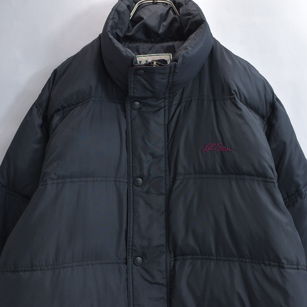 80s~ L.L.Bean エルエルビーン ダウンジャケット アウター 筆記体 ロゴ刺繍 キルティング ヴィンテージ ブルゾン ブ拍卖