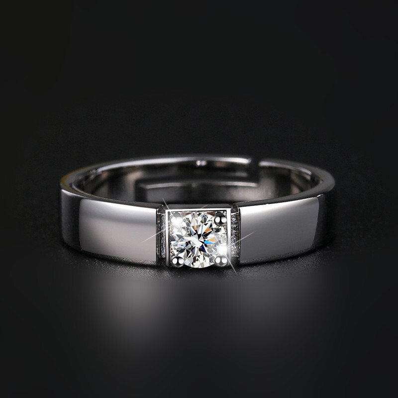 CSN548#★Moissanite S925★シルバー 指輪 メンズ リング ダイヤの指輪 高級感 シンプル ビジネス 婚約 ギフト サイズ調節可拍卖