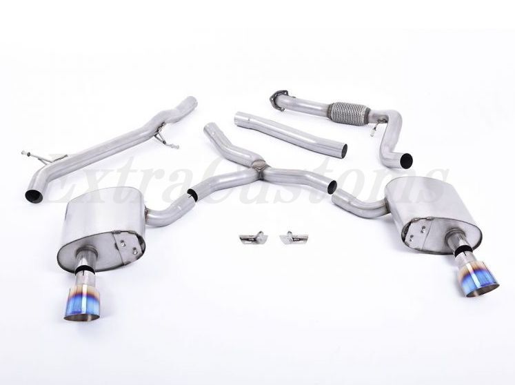 MILLTEK ミルテック キャタバックエキゾーストシステム アウディ A4 2.0 TFSI B9 Quattro Saloon & Avant non-resonated GT-100チタン拍卖