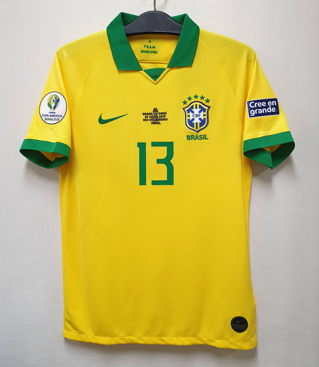 19 ブラジル Brazil CBF(H)#13 ダニエウ・アウヴェス DANI ALVES 半袖 Nike正規 2019 コパ・アメリカ M拍卖