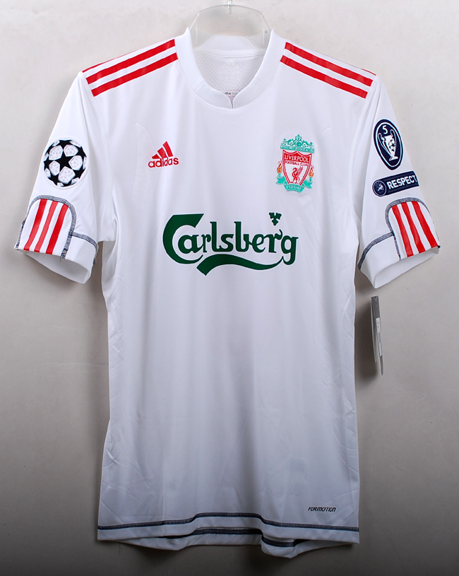 09-10リバプール Liverpool LFC(3rd)#8ジェラード GERRARD 選手用半袖 adidas正規 UEFA CL仕様 M拍卖