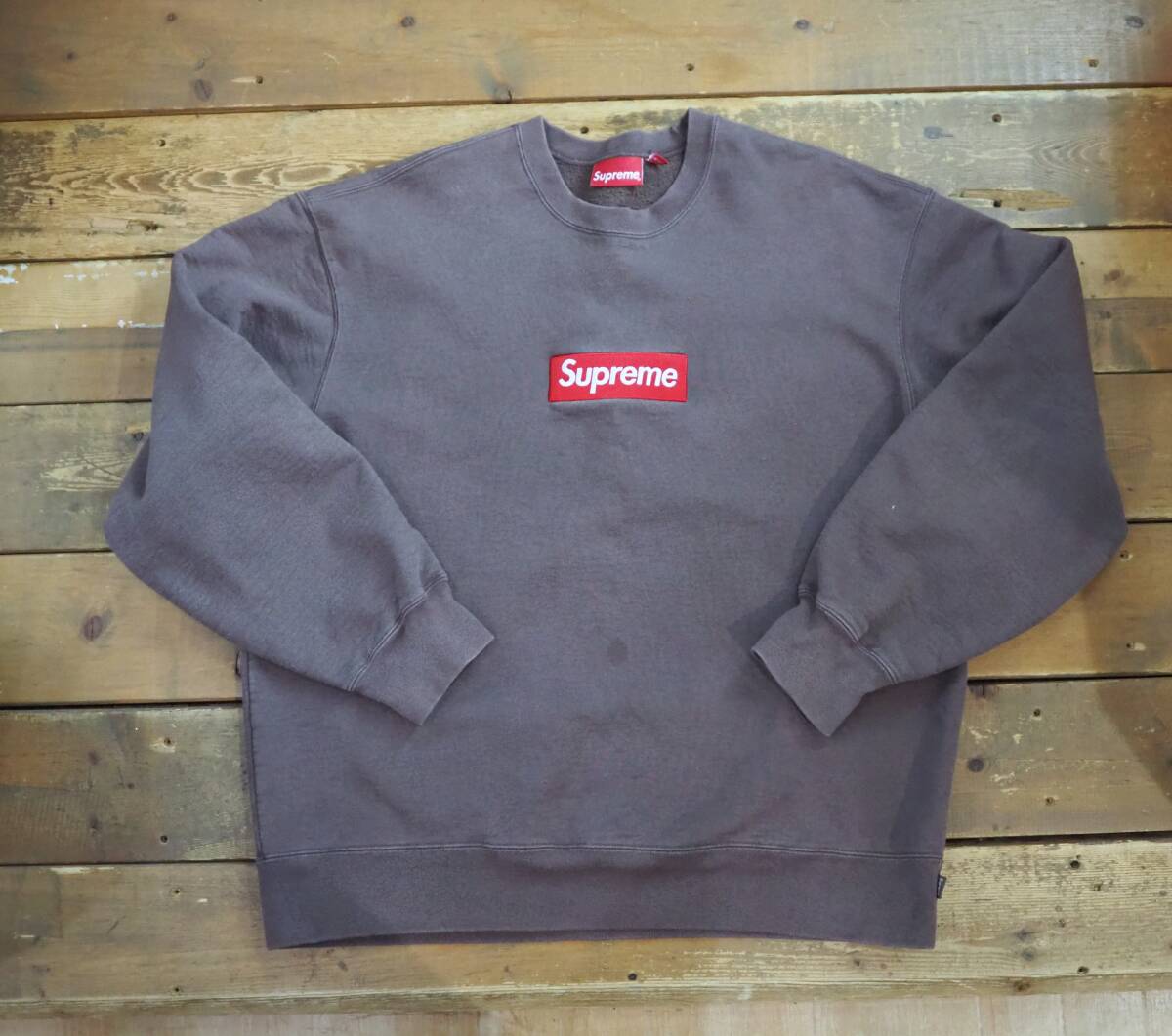 ◆Supreme シュプリーム Box Logo Crewneck ボックスロゴ クルーネック ブラウン スウェット(XL)◆拍卖