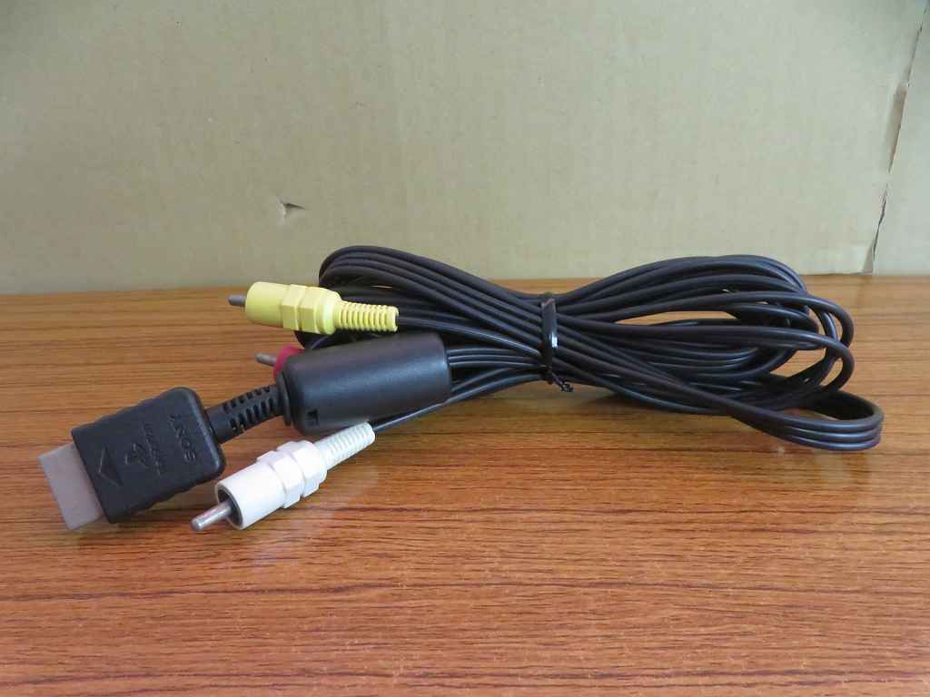 KMH1680★ソニー/SONY Play Station プレイステーション 純正品 AVケーブル PS PS2 PS3 出力確認・クリーニング済み拍卖