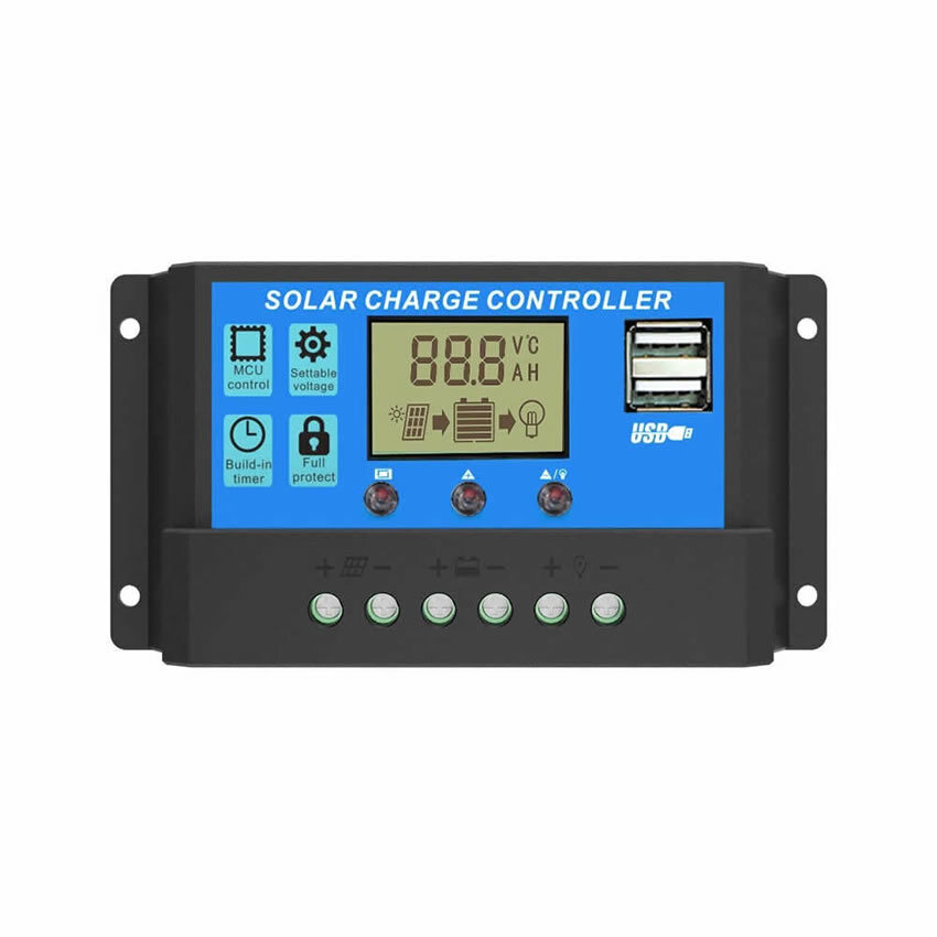 ソーラーチャージ コントローラー 30A 12V/24V LCD 充電コントローラー 電流 ディスプレイ 液晶拍卖