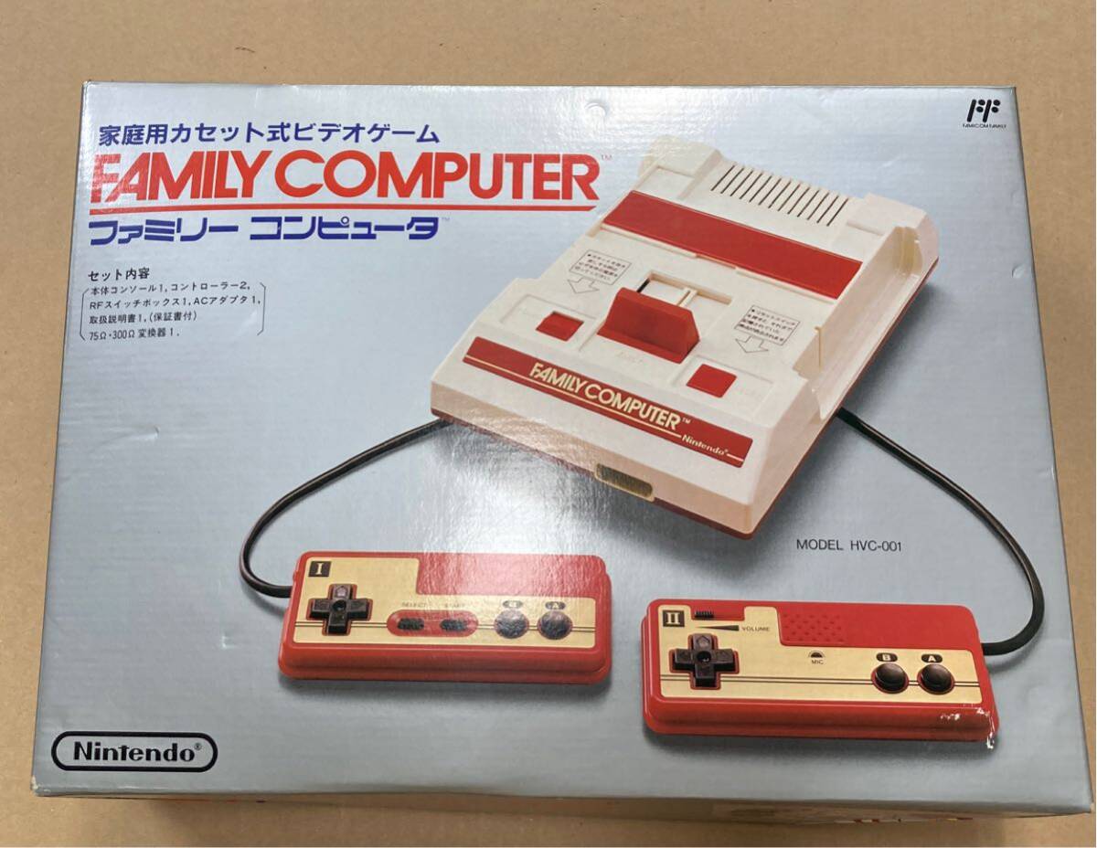 任天堂 ファミコン 本体 【未使用パーツあり/箱キレイ/本体ジャンク】 HVC-001 通電確認済み  ファミリーコンピュータ 箱・.取説あり拍卖
