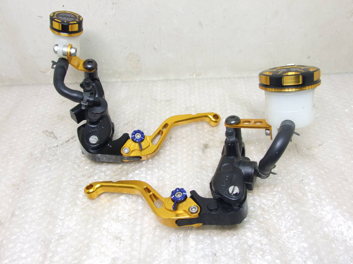 ニッシンラジアルマスターセット U-KANAYA ショートレバー デイトナプレミアムゾーン ゴールド仕様 検 ZRX1200 ZZR1100 GPZ900R ゼファー11拍卖