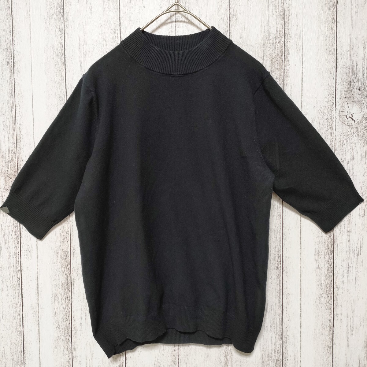 heliopole エリオポール (36) レーヨン混 ニット ブラック拍卖