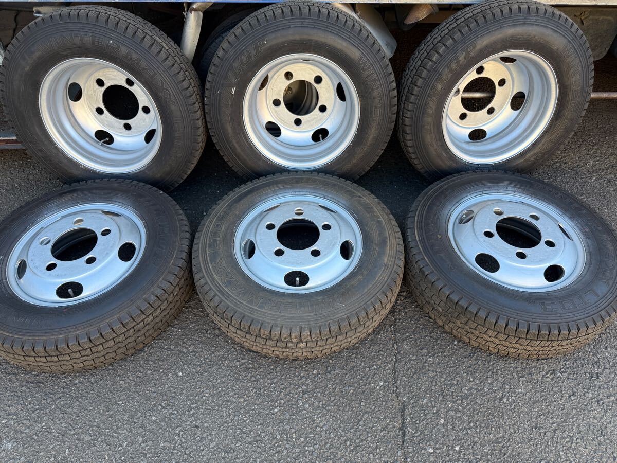 スタッドレス 195/85R16 ダンロップ LT03M 2023年製 ダイナ デュトロ TFAC 16×5.5K 5穴 スチールホイール 再塗装 6本値段拍卖