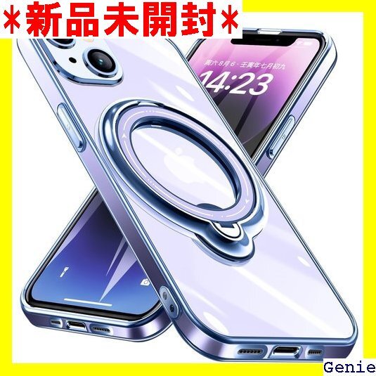 iPhone 13 用 ケース リング付き クリア磁気 バー アイフォン用 ケース 青 W-DDCX-33-04 39拍卖