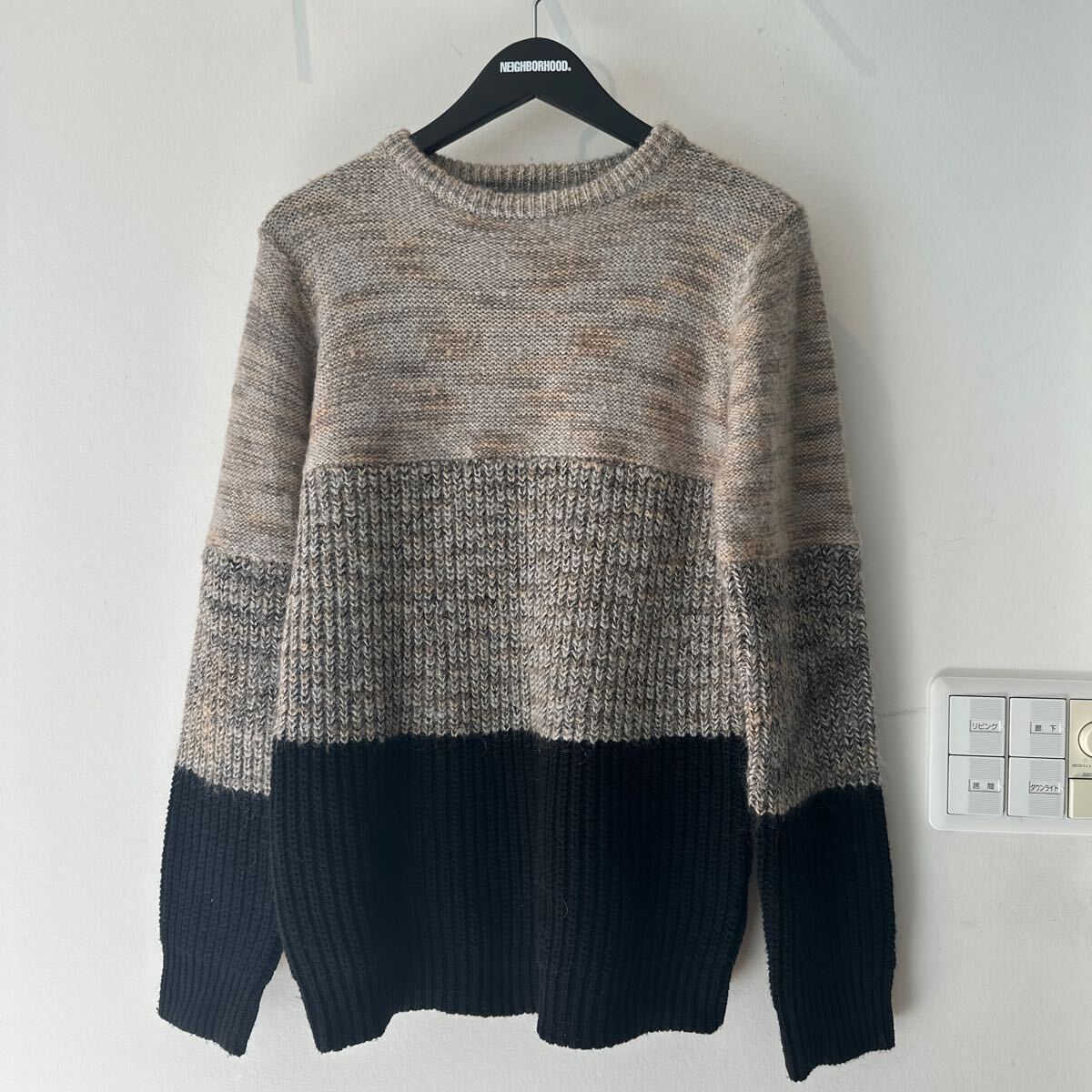 【返品不可】BEAMS ニット 長袖 sizeM 切り替えセーター 拍卖