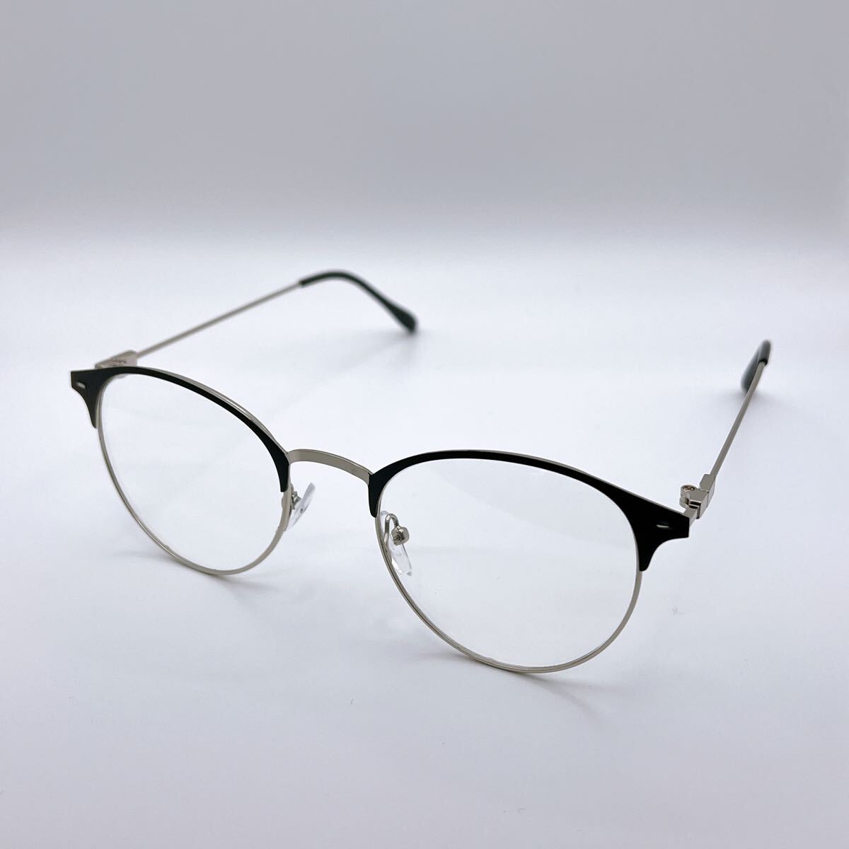 メガネ UVカット ドライブ スポーツ アウトドア 韓国 おしゃれ ブラック シルバー ウェリントン 大人 ユニセックス ファッションめがね拍卖