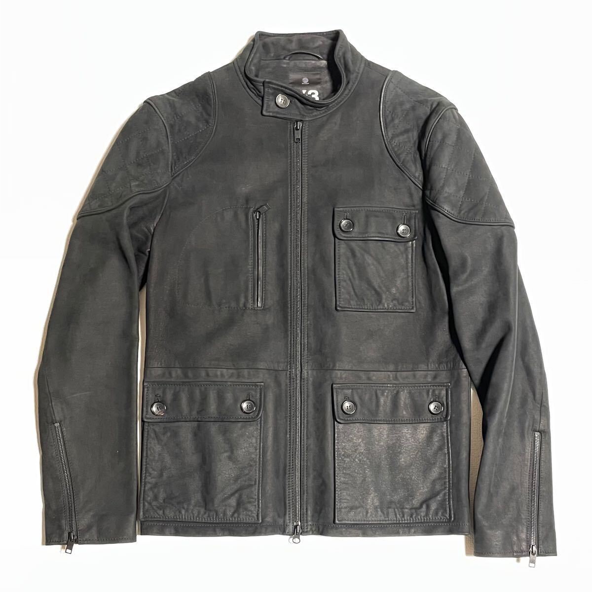 Y-3 ワイスリー adidas×Yohji Yamamoto レザージャケット サイズM拍卖