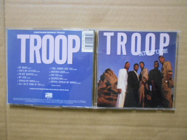 CD Troop 「ATTITUDE」 輸入盤 ROC-8007 ボーナス含む全11曲 盤の外周に1㎜の傷? 歌詞付きジャケットに軽い凹み拍卖