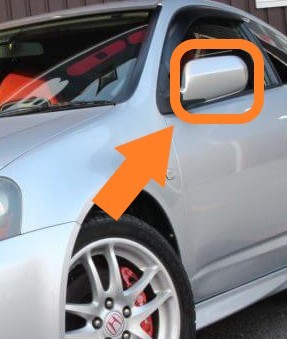 ホンダ インテグラ DC5 タイプR 後期 未使用 純正 サイドミラー 左 シルバー 銀 ドアミラー 鏡 H0414-2拍卖