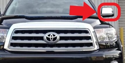 新品未使用 純正 トヨタ セコイア 60 60系 後期 プラチナム サイドミラー ミラー クローム メッキ 左 ドアミラー T1125C-1拍卖