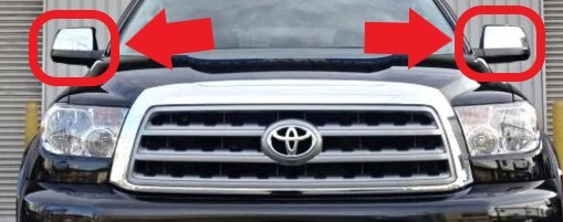 新品未使用 純正 トヨタ セコイア 60 60系 後期 プラチナム サイドミラー ミラー クローム メッキ 左右セット ドアミラー T1125-1拍卖