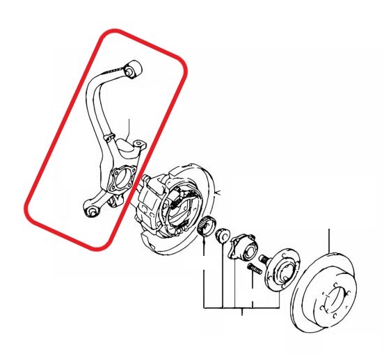 新品未使用 純正 三菱 ミツビシ エクリプス スパイダー D38A/D32A リヤ サスペンション ナックル 右 足回り B0131-1拍卖