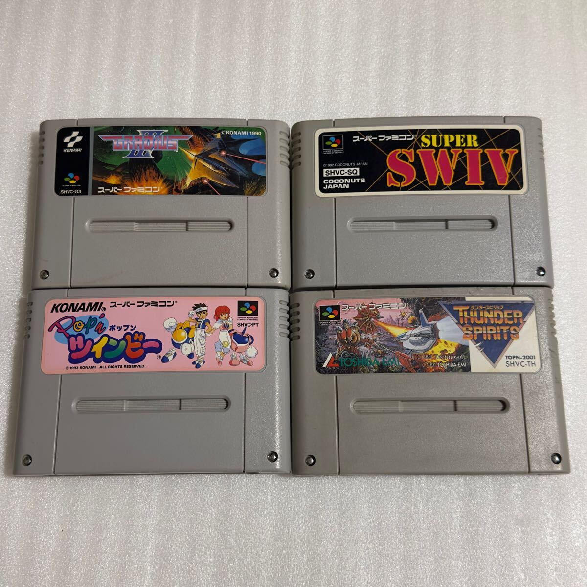 SFC グラディウスⅢ ポップンツインビー スーパースウィヴ サンダースピリッツ 4本セット スーパーファミコン拍卖