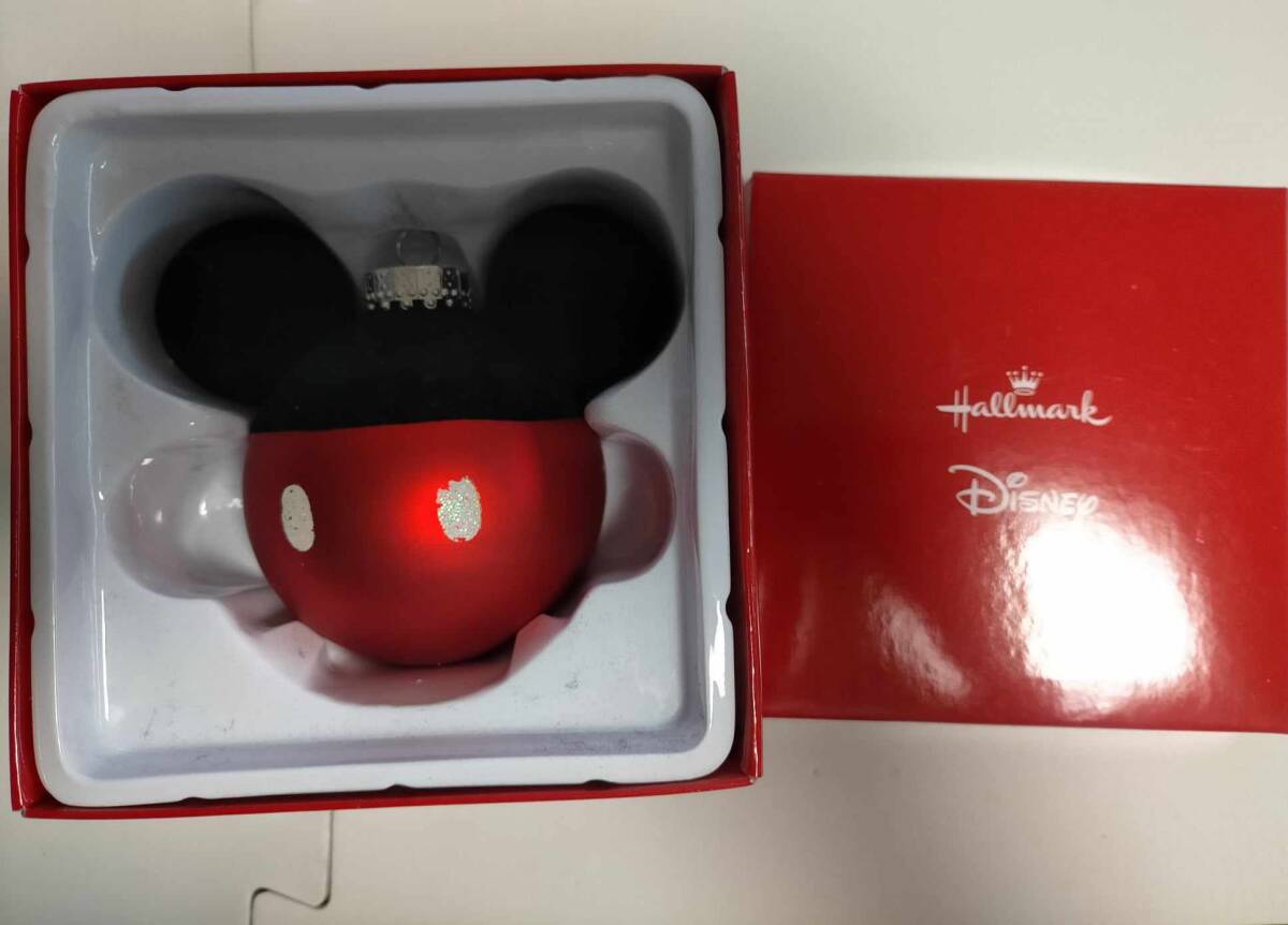 ホールマーク グラス クリスマス オーナメント ミッキー・マウス ディズニー Disney hallmark glass christmas ornament Mickey Mouse拍卖