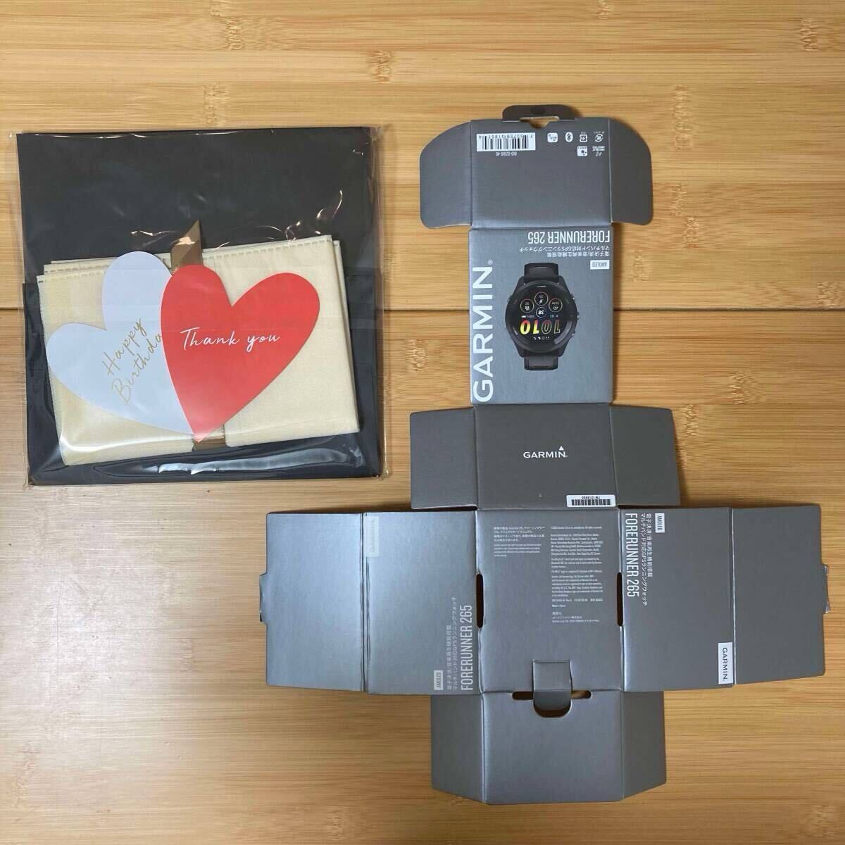 送料230★未使用 ガーミン ラッピングキット (GARMIN-WRAPPINGKIT) & ガーミン265 化粧箱 GARMIN FORERUNNER 265 (空箱) セット 707 まとめ拍卖