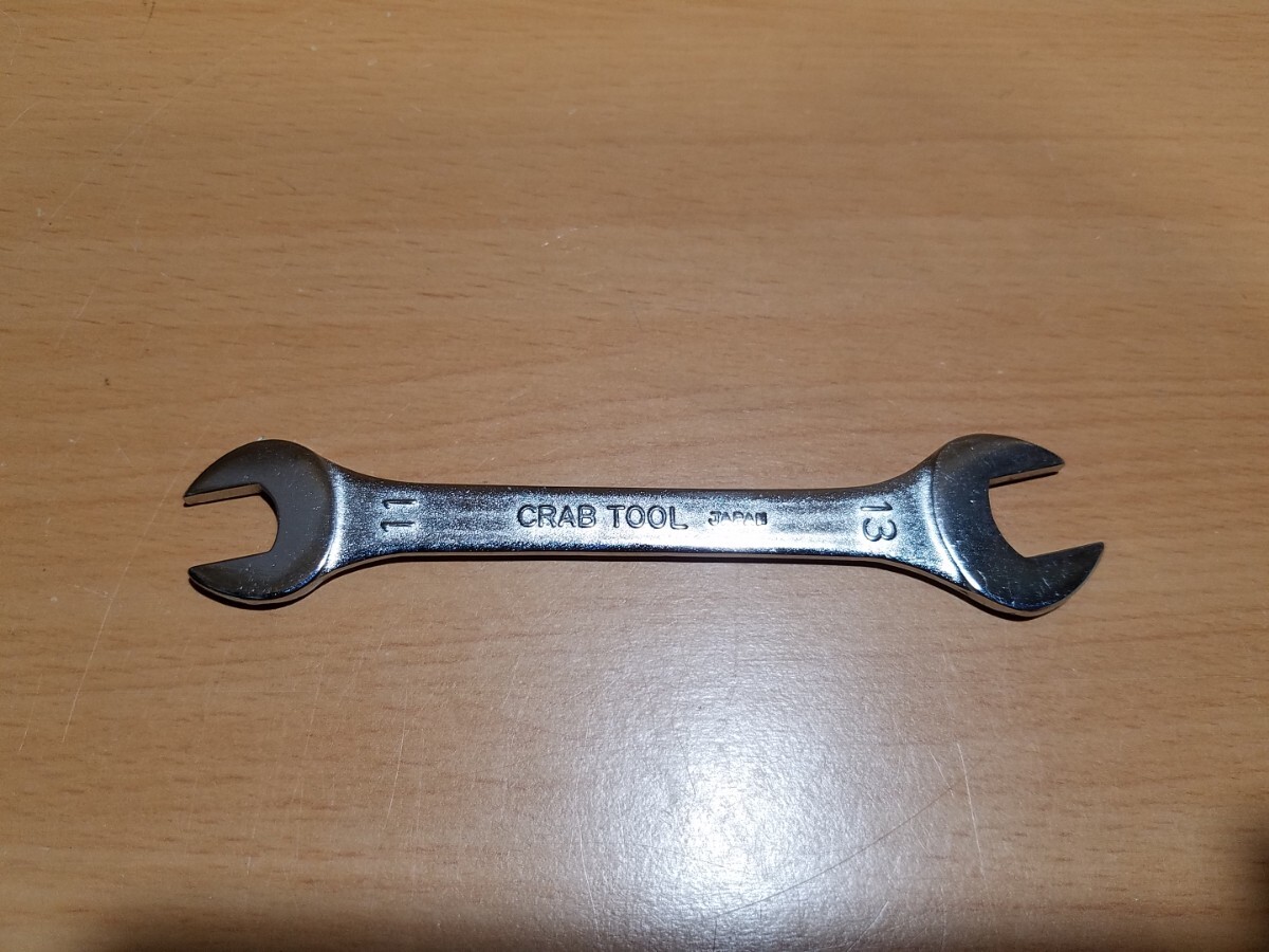 104-6 薄型 スパナ CRAB TOOL 11mm-13mm 中古品 厚さ約3mm 薄口 両口スパナ拍卖