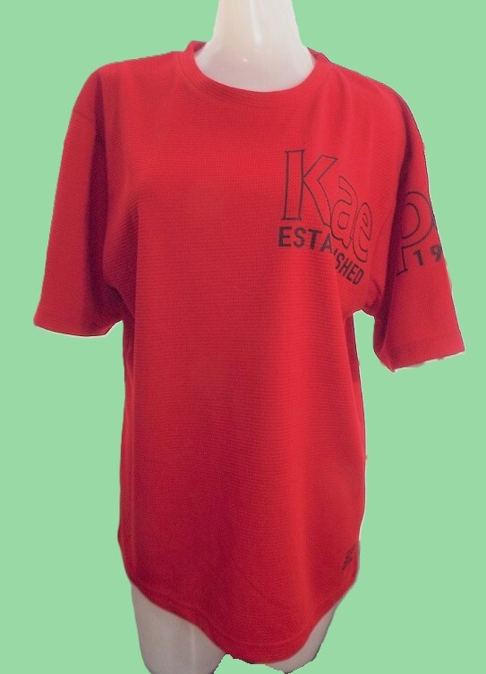 ケイパ kp582202 レッド Mサイズ ワッフル素材 吸水速乾 UV対策 ポリエステル100% 半袖Tシャツ 新品 Kaepa拍卖