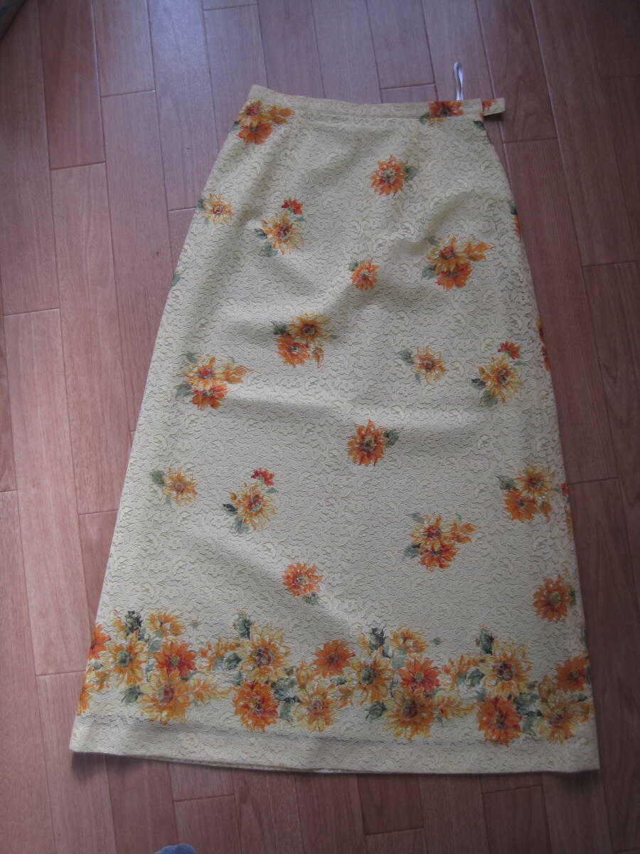 ATELIER MEIKU(アトリエメイク) レース調 花柄ロングスカート ※ 長期自宅保管品拍卖