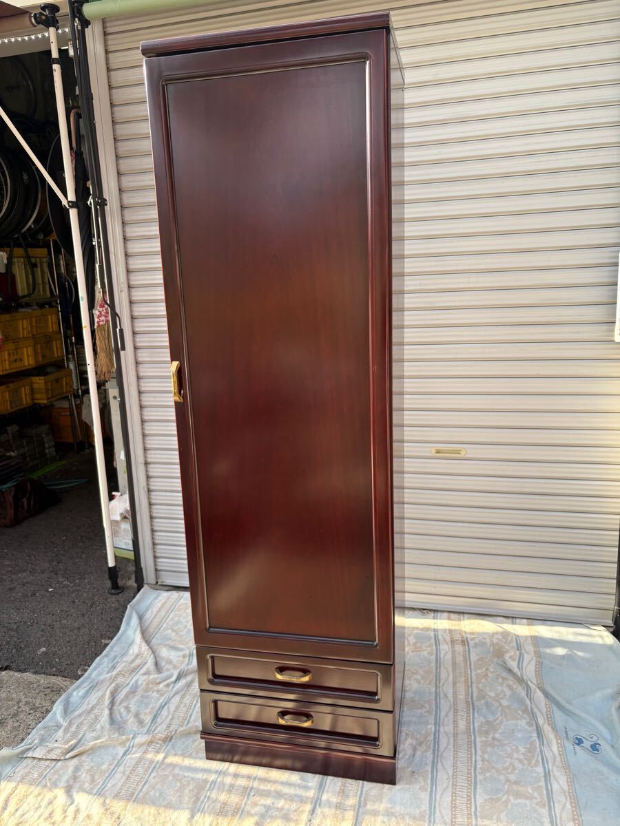 ★大阪/店舗受け取り可★②karimoku カリモク ワードローブ 洋服タンス 衣装 保管 収納 鏡付き 家具 レトロ アンティーク インテリア★拍卖