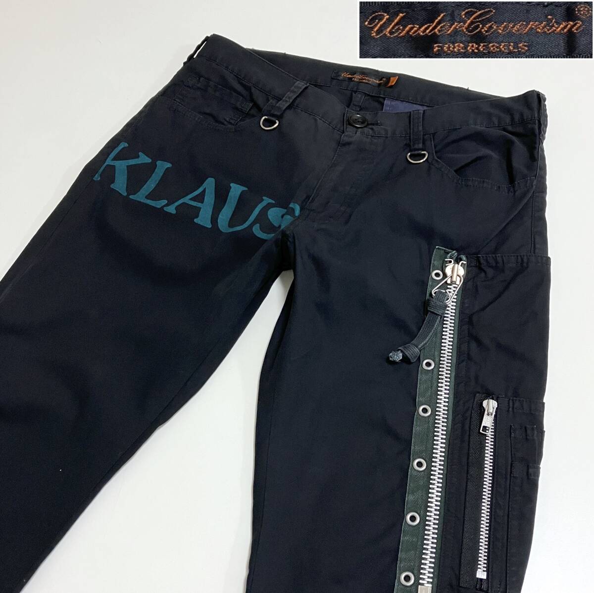 名作 T期 UNDERCOVER 2006SS KLAUS ジップ カーゴパンツ スキニー 黒 2サイズ アンダーカバー スリム ZAMIANG VINTAGE archive 4070446拍卖