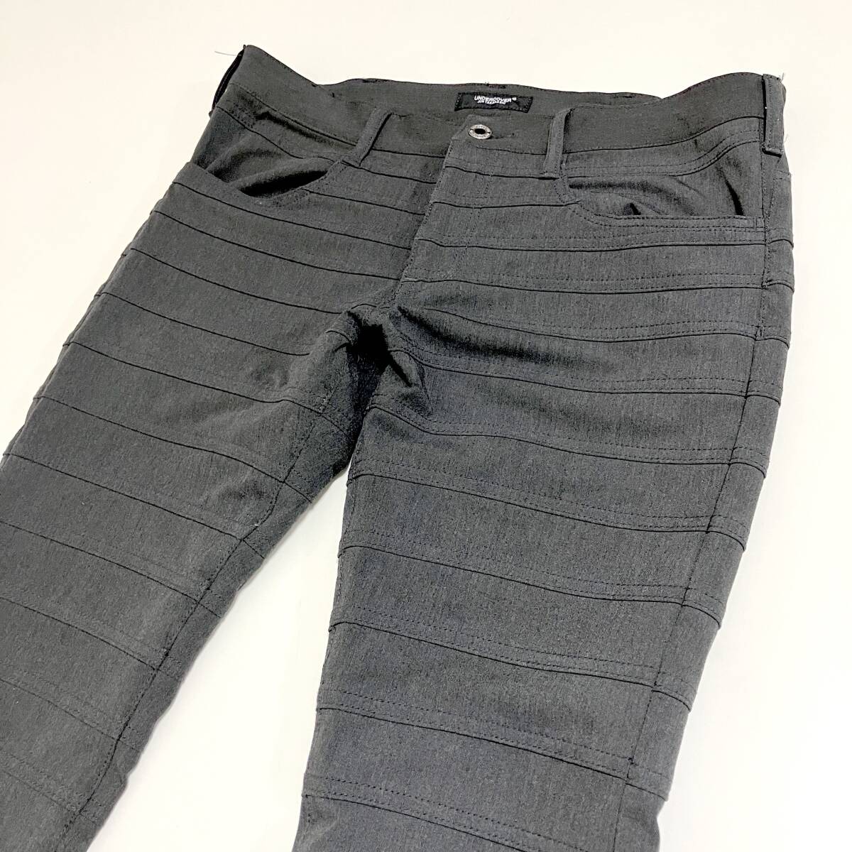希少 4サイズ UNDERCOVER 2018SS レーヨン混 ポリ ハギパンツ スキニー グレー アンダーカバー スリム archive 4100042拍卖