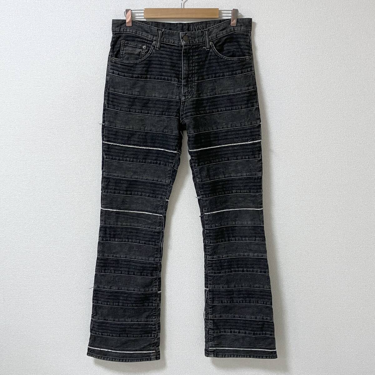 名作 HYSTERIC GLAMOUR ウミヘビ 復刻 ブーツカット デニムパンツ ブラック 黒 W32 ヒステリックグラマー ジーンズ Y2K archive 4100051拍卖