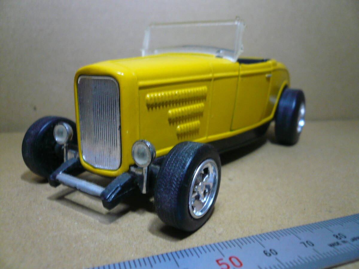 Ford 1932 ハイボーイ ホットロッド 1/27 1999 プルバックゼンマイ付き イエロー 当時物希少素人長期保管品拍卖