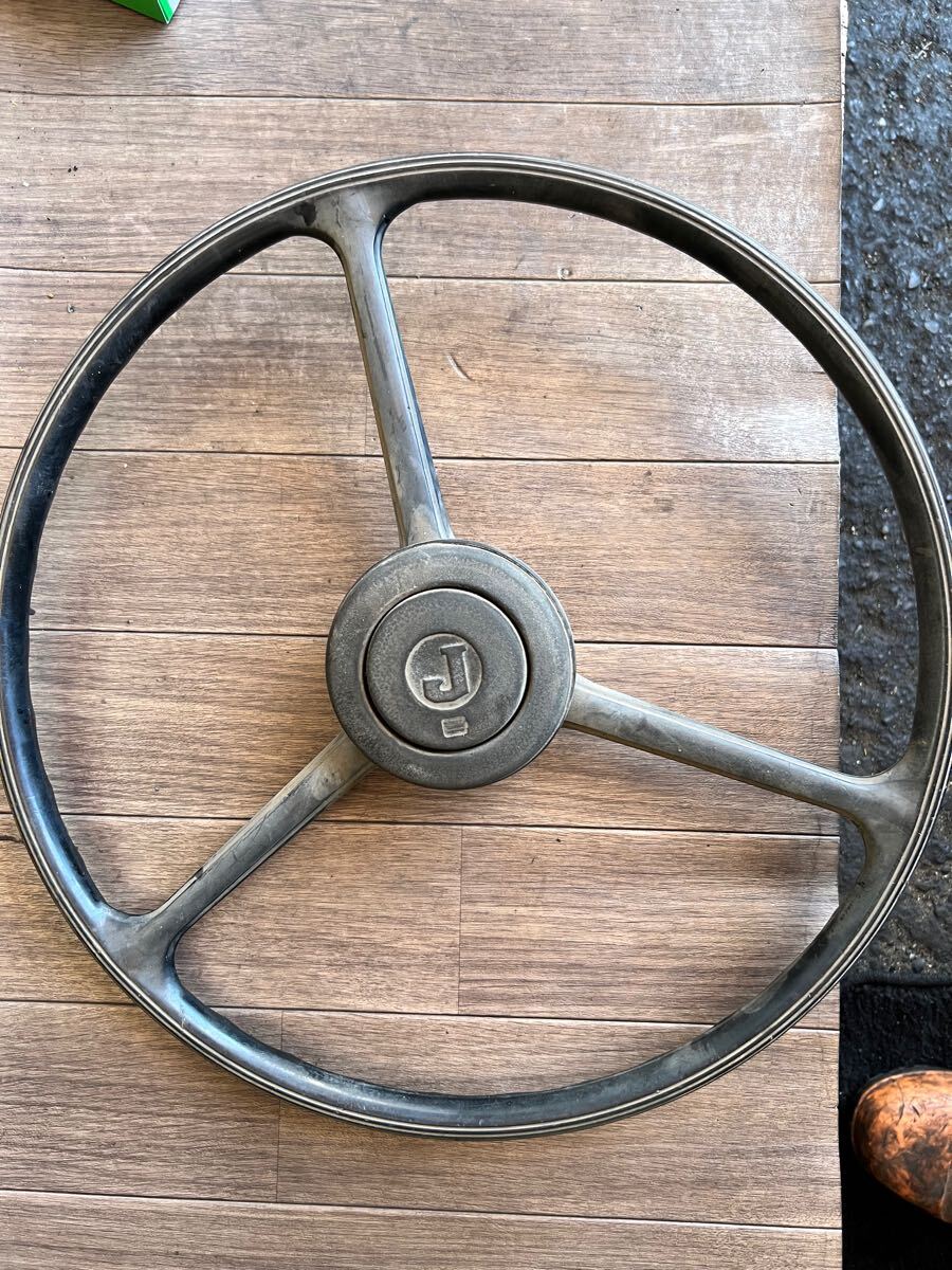 J58 三菱 ジープ 希少 ハンドル ステアリング 擦り傷有 色褪せ有 送料着払い 引き取り歓迎 Jeep 拍卖