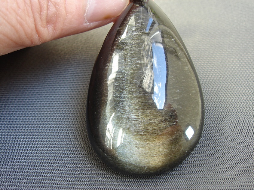 ☆風水,お守り,超希少,特大天然ゴールドオブシディアン金耀石ペンダントトップA2拍卖