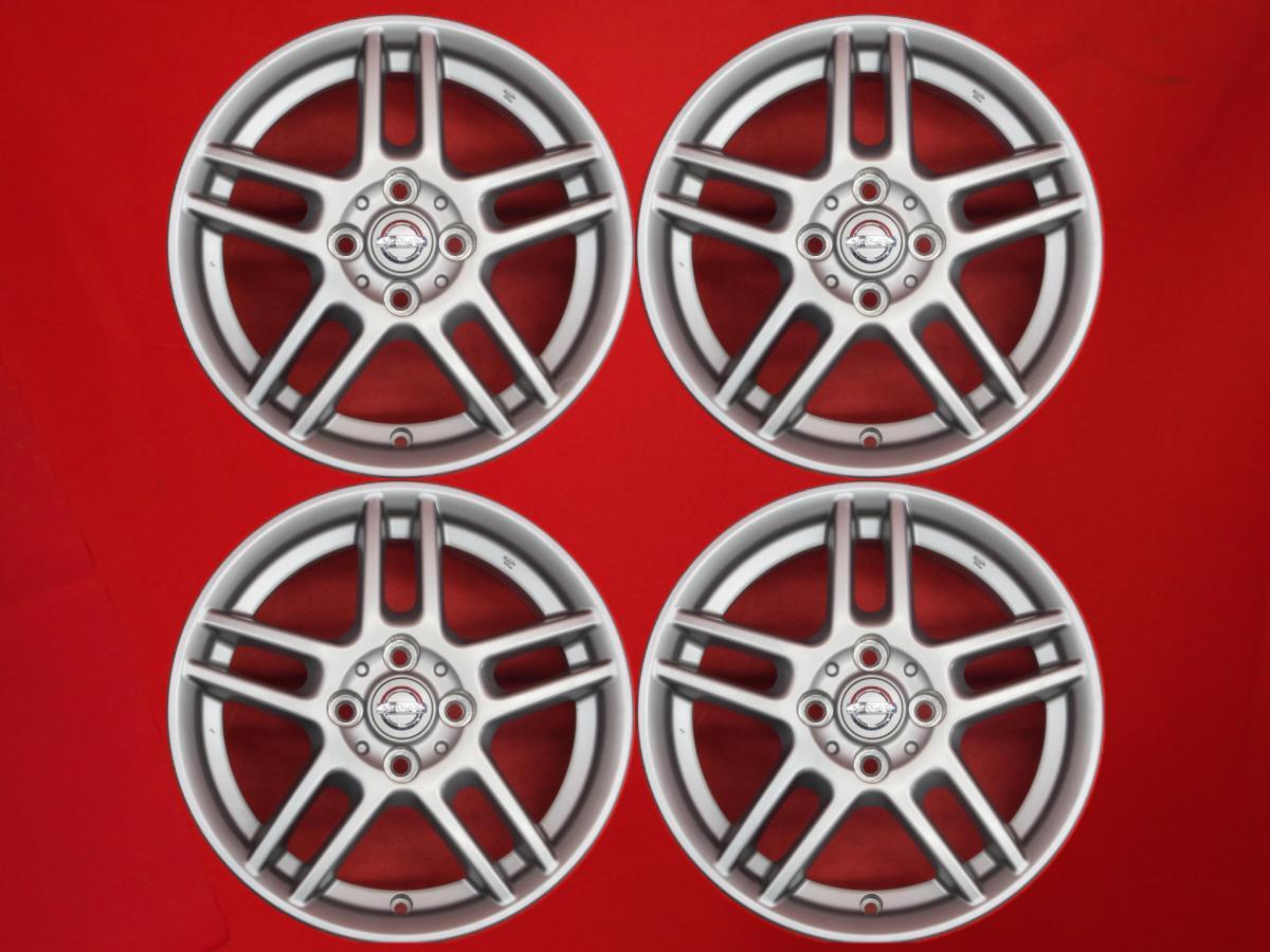NISSAN ニッサン マーチ K12 SR 後期 純正 中古ホイール 4本 6J 15インチ PCD100 4穴 +50 ハブ60 aa15拍卖