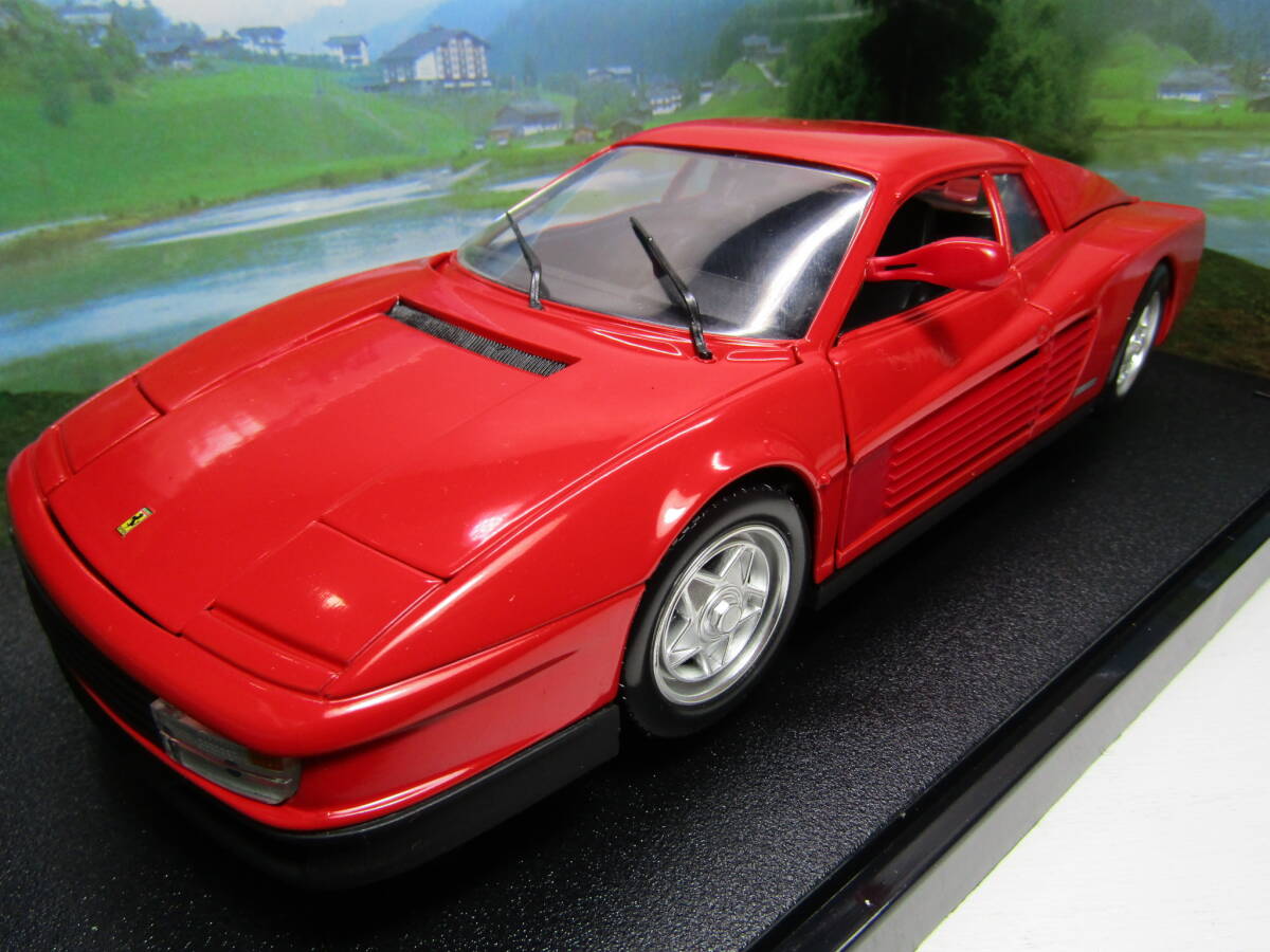 Ferrari testarossa 1/18 フェラーリ V12 テスタロッサ ENZO PININFARINA V12 跳ね馬 Rosso ピニンファリーナ 1999年マテル社製初期版 拍卖