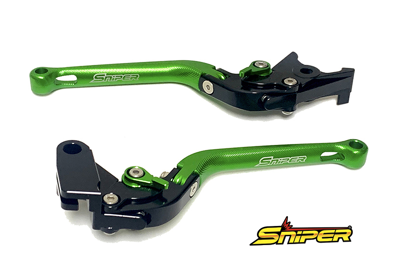 NINJA ZX-25R ZX-4R 6段階アジャスター 可倒式 クラッチレバー&ブレーキレバーセット 緑 SNIPER スナイパー SP0101GR拍卖