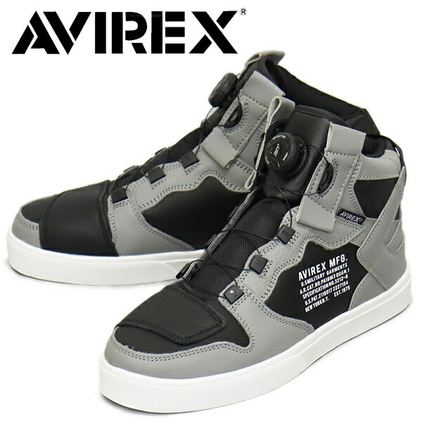 AVIREX (アヴィレックス) AV2278 DICTATOR ディクティター バイカーシューズ GREYxBLACK US6-約24.0cm拍卖