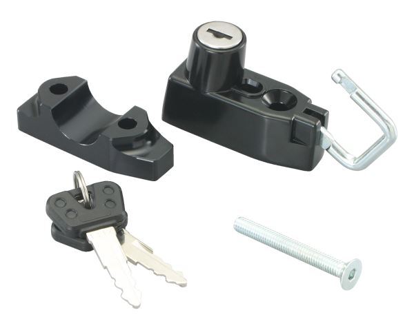 クロスカブ110/CC110(JA60)用 ヘルメットホルダー/ヘルメットロック(ミラーホルダ/レバーホルダ取付/ブラック)|キタコ拍卖