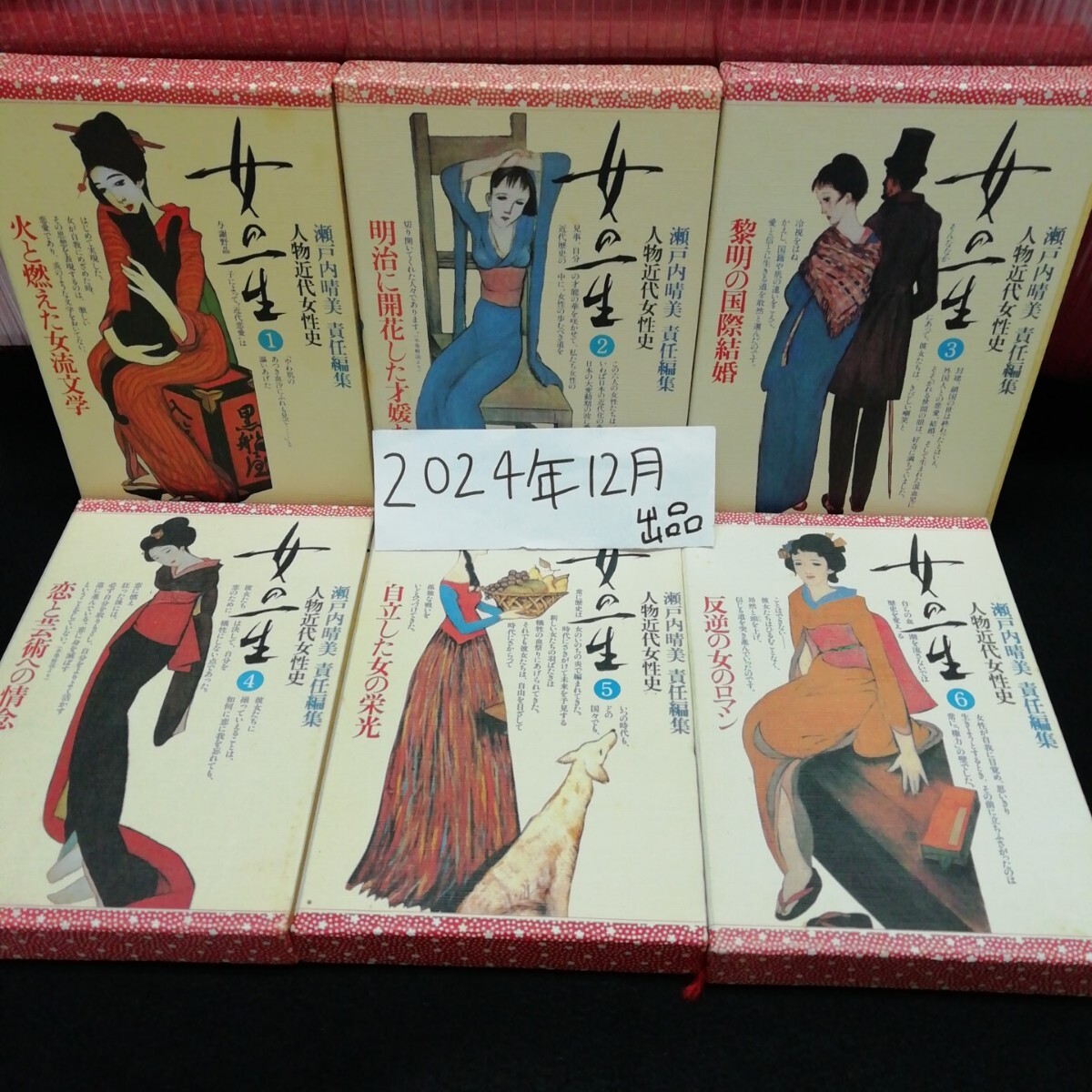 まとめ2-034/ 人物近代女性史 女の一生 1巻~6巻セット 未完 講談社 火と燃えた女流文学 全巻初版 /L11/20241226/拍卖