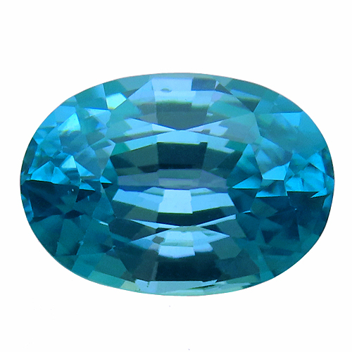 ルース ブルージルコン 4.35ct 最も魅力的な宝石 12月の誕生石 Ratnakiri カンボジア 瑞浪鉱物展示館 5633拍卖